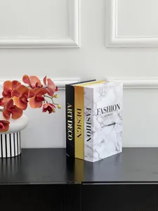 Decorative faux book storage boxes modern luxury coffee table display book box set