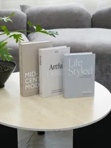 Decorative fake book set for coffee table modern home decor hotel soft furnishing detail
