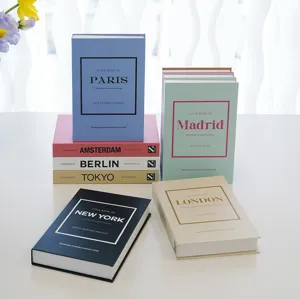 Decorative Faux Book City Theme Modern Fashion Fake Book Prop Foldable Display Book For Living Room Shelf