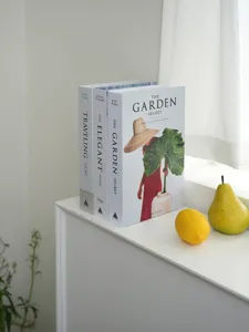 Minimalist decorative fake book set for photography props and home interior styling.