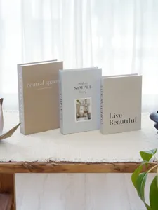 Minimalist decorative faux book set for coffee table modern home decor aesthetic props 3pcs