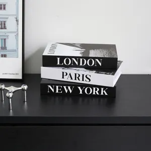 Modern Minimalist Decorative Fake Book Ornament Foldable Hardcover Book Model For Hotel Cafe Home Decor Desk Display