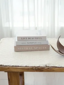 Decorative fake books set for coffee table modern home decor aesthetic interior styling props.