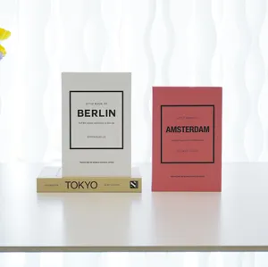 Decorative fake book props for modern home bookshelf decor, stylish city design display books.