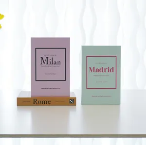 Decorative fake books set for home decor bookshelf styling and photography props display.