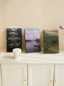 Decorative fake book props for photography, minimalist style book box for desktop decor.