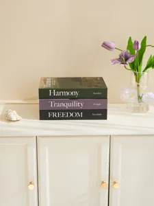 Decorative fake books set for photography props and modern home shelf display decor.