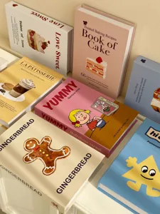 Decorative fake book boxes for home decor, modern dopamine style photography props set.