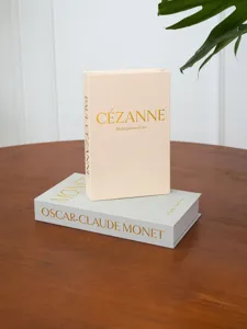 Decorative linen book model featuring art themes, perfect for modern home styling and display.