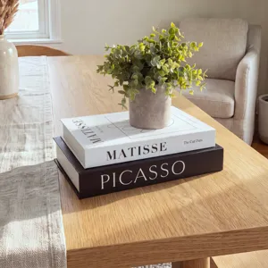 Nordic minimalist black and white decorative storage book Picasso Matisse fake book box