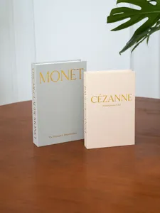 Scatola portaoggetti per libri in lino decorativo doratura finto libro per tavolino.