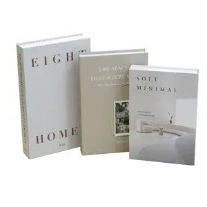 Decorative fake book box set for modern minimalist home decor and interior design display.