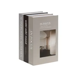 Decorative simulation book set Nordic wabi-sabi style fake book for home hotel decor display