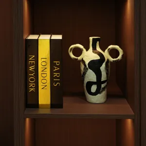 Luxus moderne dekorative Attrappe Bücher Set mit Goldfolie Stadt Print für Regal Dekor.