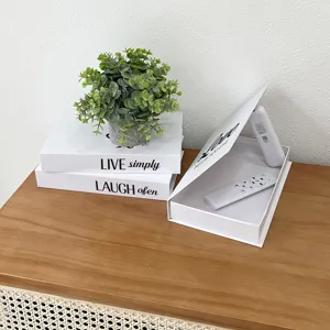 Rustic pastoral decorative storage book box, openable simulation book prop for desktop.