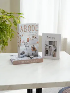 Scatola di libro decorativo per tavolino, decorazione d'interni estetica e moderna.