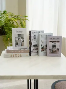 Set di libri finti decorativi per tavolino scaffale arredamento casa dettaglio di libri.