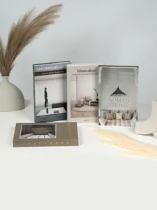 Decorative fake books set for modern minimalist home decor and aesthetic coffee table styling.