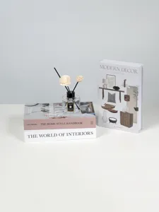 Minimalist decorative book prop set for modern home coffee table and interior design styling.