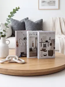 Nordic minimalist decorative books set for coffee table interior styling home decor