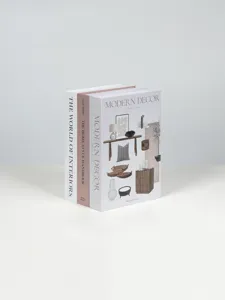 Decorative fake book set for coffee table modern minimalist home decor display piece.