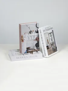 Decorative fake books for coffee table, Nordic minimalist interior design display prop books.