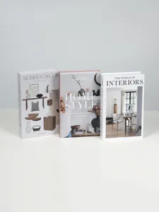 Nordic minimalist decorative books set for coffee table display home interior styling props