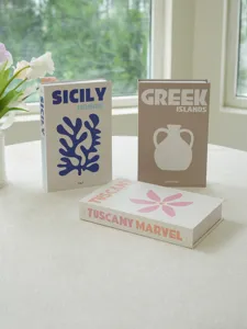 Decorative fake book props travel series aesthetic storage box simulation home office decor item