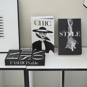 Modern Minimalist Decorative Fake Book Storage Box Openable Magnetic Storage Box Fashion Magazine Style Home Office Decor