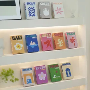 Travel series decorative fake books for home decor and photography props modern aesthetic display.