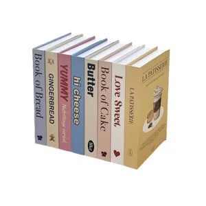 Decorative fake books set for home decor, modern book boxes for shelf display and props.