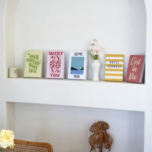 Ins cream style creative illustration fake book English decorative books for home decor photography
