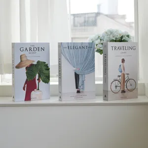 Minimalist decorative fake book set, aesthetic photo props and background ornaments for home
