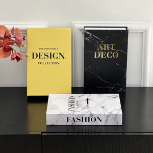 Decorative fake book storage box for modern coffee table display and home decor