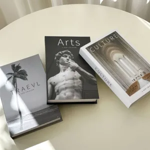 Minimalist decorative storage book set faux luxury coffee table box aesthetic home decor