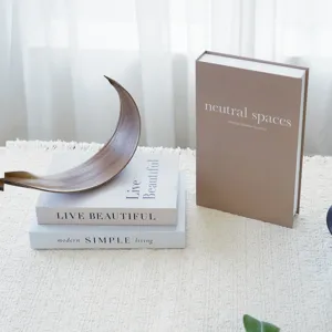 Decorative simulation book set for modern home coffee table decor, stylish minimalist style.