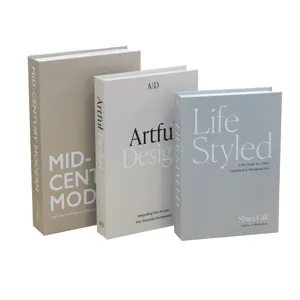 Modern decorative fake books set for coffee table, home decor and luxury hotel styling.