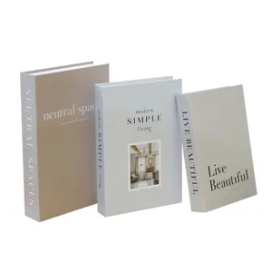 Decorative books set for coffee table modern home decor folding storage aesthetic display
