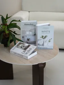 Caja de almacenamiento de libro falso decorativo libros de simulación abribles para salón