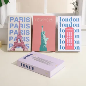 Modern Minimalist City Theme Decorative Folding Book Model Coffee Table Book Shelf Ornament Home Decor