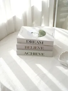 Decorative faux books set of 3 inspirational design modern tabletop decor display