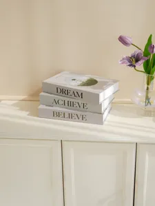 Decorative fake books set motivational aesthetic book home decor desktop ornament display
