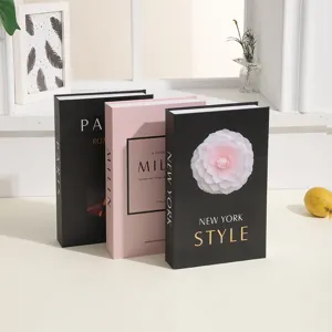 Decorative fake books set for coffee table decor modern fashion book box home shelf display