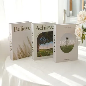 Modern Minimalist Decorative Fake Book Box Foldable Simulation Book Ornament For Home Office Bookshelf Tabletop Decor