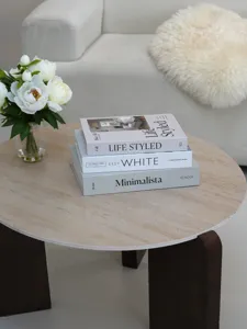 Conjunto de cajas de libros decorativos almacenamiento minimalista moderno para sala.