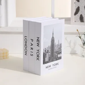Decorative fake book set modern city style coffee table ornament book model home decor