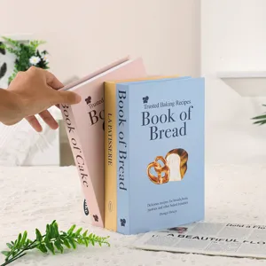 Decorative fake book box for home decor, stylish simulation book prop for photography.