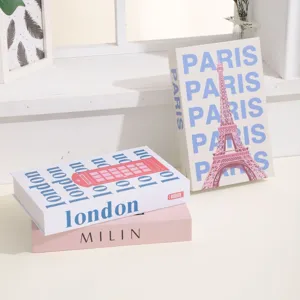 Decorative fake books for coffee table bookshelf display modern home decor set 3