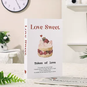 Cream decorative fake book ins style photo prop storage box modern home desktop ornament display book