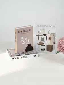 Modern minimalist decorative book box Nordic style simulation book home decor coffee table display.
